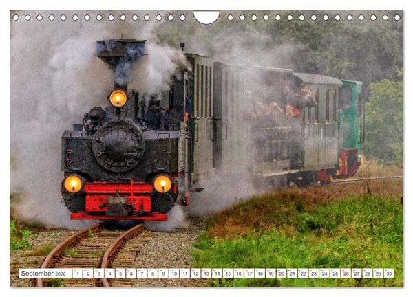 Produktbild: De L&uuml;tt Kaffeebrenner &ndash; Impressionen einer Mecklenburger Kleinbahn (Wandkalender 2026 DIN A4 quer), CALVENDO Monatskalender