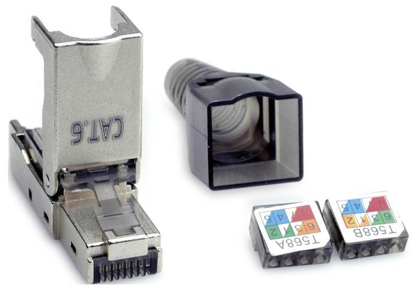 Produktbild: Value 26.99.0371 VALUE feldkonfektionierbarer RJ-45 Stecker Kat.6 (Class E), STP 26.99.0371 Silber 1 St.