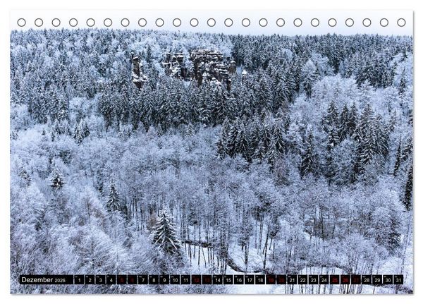 Produktbild: Sachsens Landschaften (Tischkalender 2026 DIN A5 quer), CALVENDO Monatskalender