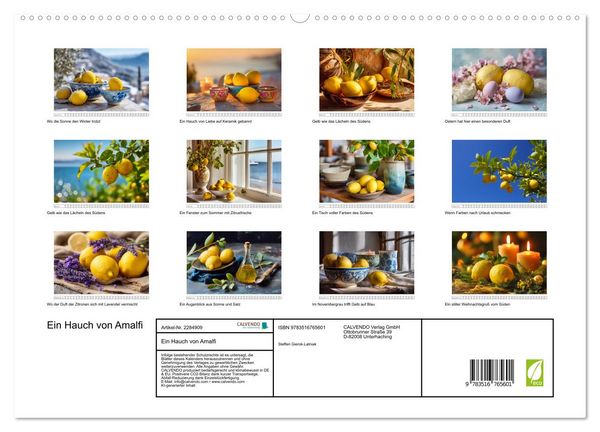 Produktbild: Ein Hauch von Amalfi (hochwertiger Premium Wandkalender 2027 DIN A2 quer), Kunstdruck in Hochglanz