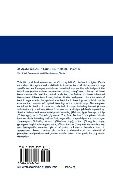 Produktbild: In Vitro Haploid Production in Higher Plants