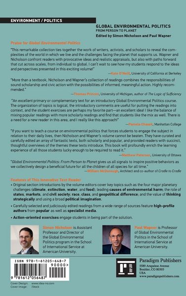Produktbild: Global Environmental Politics