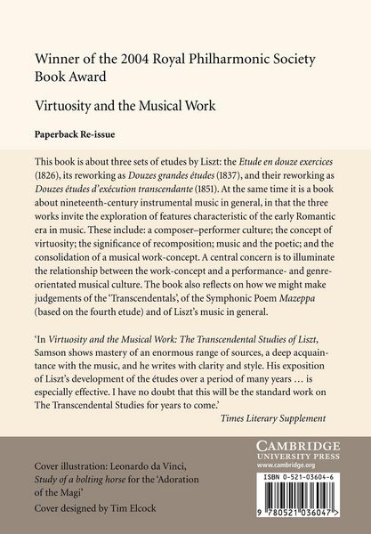 Produktbild: Virtuosity and the Musical Work