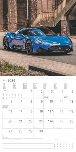 Produktbild: High Speed 2026 - Broschürenkalender 30x30 cm (30x60 geöffnet) - Kalender mit Platz für Notizen - Bildkalender - Wandplaner - Technikkalender