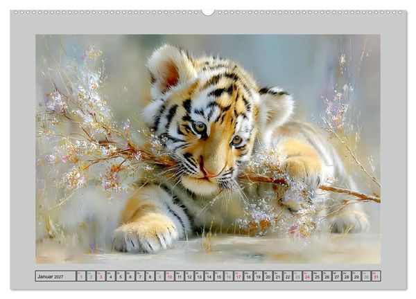 Produktbild: Tigerbabys. Kleine J&auml;ger erkunden die Welt (Wandkalender 2027 DIN A2 quer), CALVENDO Monatskalender