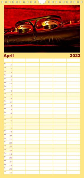 Produktbild: Familienplaner Saxophon - sch&ouml;n und sexy (Wandkalender 2022 , 21 cm x 45 cm, hoch)