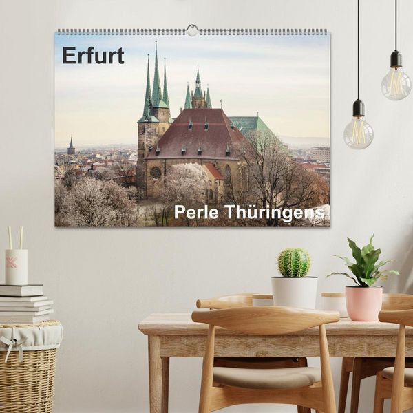Produktbild: Erfurt. Perle Th&uuml;ringens. (Wandkalender 2026 DIN A2 quer), CALVENDO Monatskalender