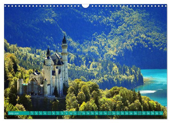 Produktbild: Romantic Places In Bavaria (Wall Calendar 2026 DIN A3 landscape), CALVENDO 12 Month Wall Calendar
