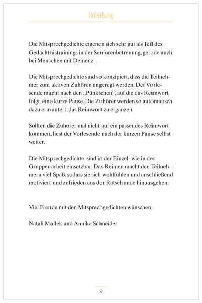 Produktbild: Mitsprechgedichte f&uuml;r Senioren