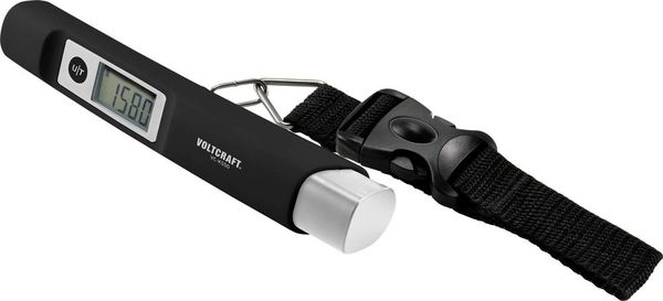 Produktbild: VOLTCRAFT VC-KS50 Kofferwaage VC-KS50 W&auml;gebereich (max.) 50 kg Ablesbarkeit 10 g dynamobetrieben Schwarz, Lichtgrau