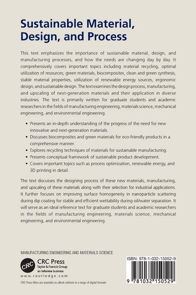 Produktbild: Sustainable Material, Design, and Process