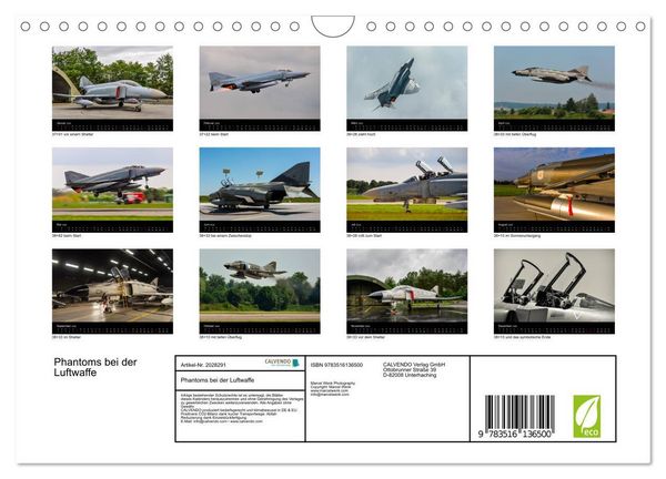 Produktbild: Phantoms bei der Luftwaffe (Wandkalender 2026 DIN A4 quer), CALVENDO Monatskalender