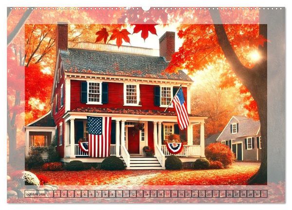 Produktbild: L'esprit am&eacute;ricain - Un hommage aux &Eacute;tats-Unis. (Calendrier mural 2026 DIN A2 vertical) calendrier de bureau