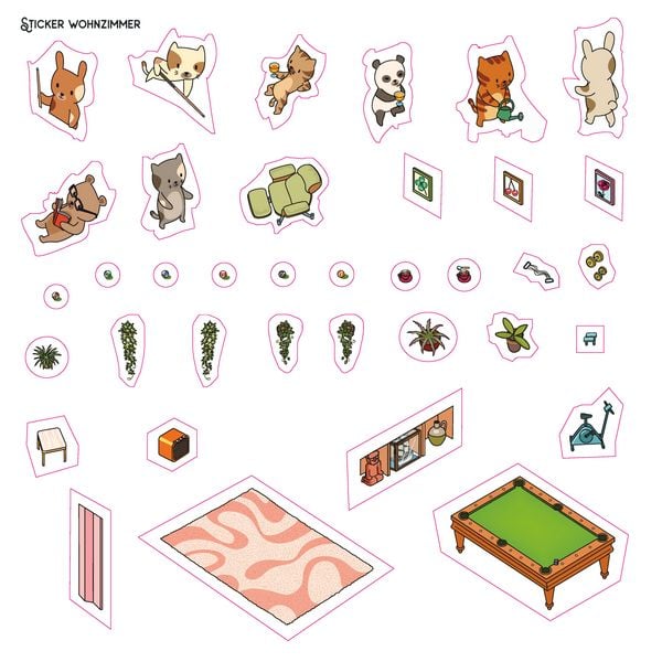 Produktbild: Mini-Sticker-Szenen - Cozy Mini-Homes I 3D-Sticker