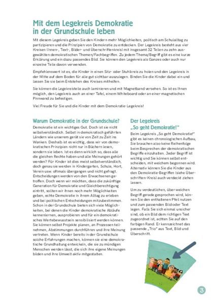 Produktbild: So geht Demokratie! Legekreis f&uuml;r die Grundschule in 10 Bildern