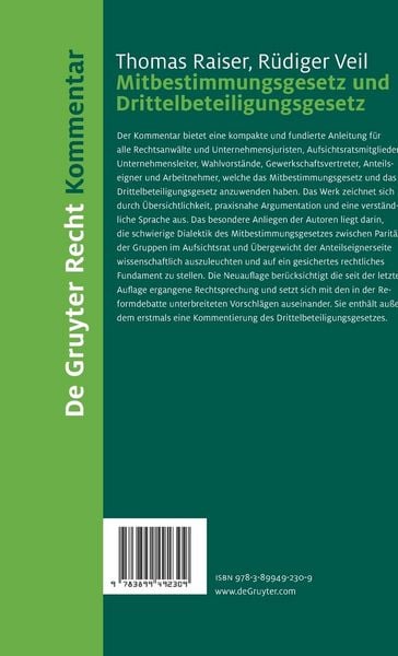 Produktbild: Mitbestimmungsgesetz und Drittelbeteiligungsgesetz