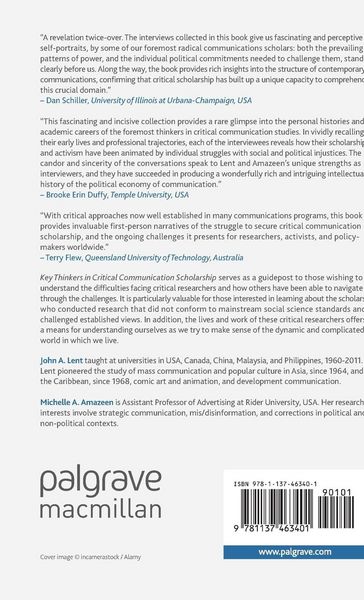 Produktbild: Key Thinkers in Critical Communication Scholarship