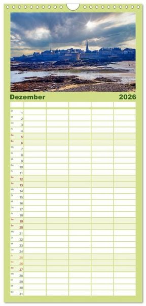 Produktbild: Familienplaner 2026 - Saint-Malo - Ein gut gesch&uuml;tzter Schatz mit 5 Spalten (Wandkalender, 21 x 45 cm) CALVENDO