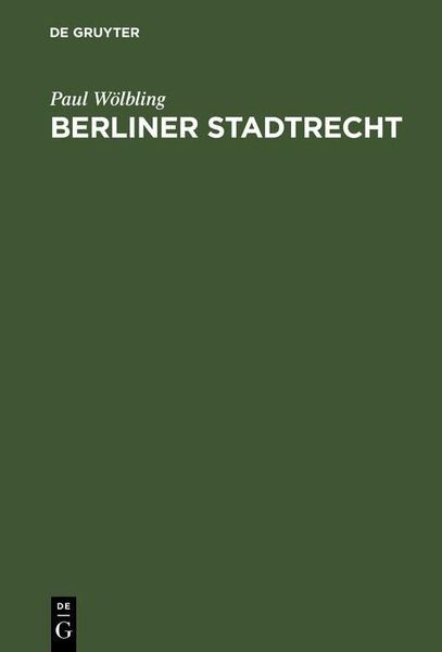 Produktbild: Berliner Stadtrecht