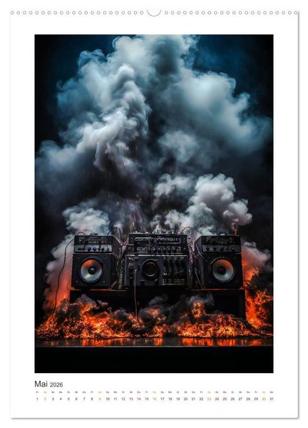 Produktbild: Musik on Fire (hochwertiger Premium Wandkalender 2026 DIN A2 hoch), Kunstdruck in Hochglanz