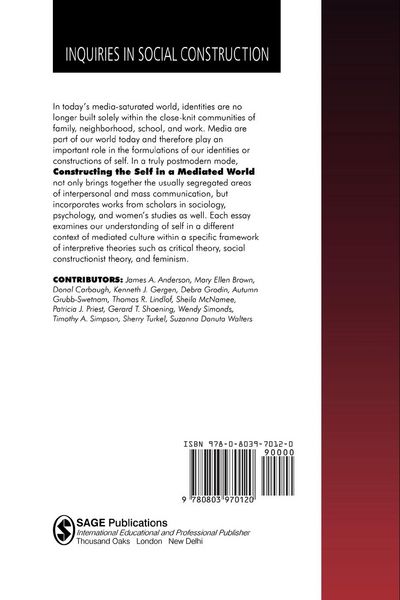 Produktbild: Constructing the Self in a Mediated World