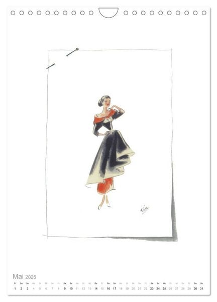 Produktbild: FIGURINEN 2026 - Modedesign von 1949 - Zeichnungen von Elina Ruffinengo (Wandkalender 2026 DIN A4 hoch), CALVENDO Monatskalender