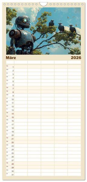 Produktbild: Familienplaner 2026 - In Zukunft &auml;ndert sich nicht viel mit 5 Spalten (Wandkalender, 21 x 45 cm) CALVENDO