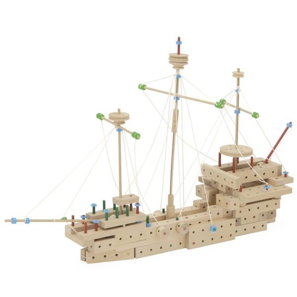 Produktbild: MATADOR 11717 - Explorer E717, Baukasten, Holz, 717 Teile, Konstruktionsbaukasten, ab 5 Jahren, Spielend lernen!