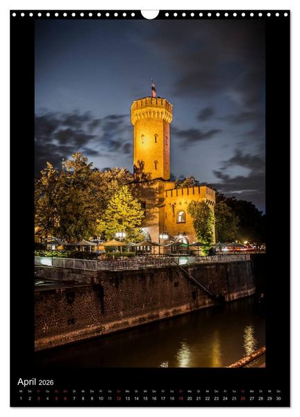 Produktbild: K&ouml;ln-Nachts - Eine Metropole nicht nur im Mondschein (Wandkalender 2026 DIN A3 hoch), CALVENDO Monatskalender