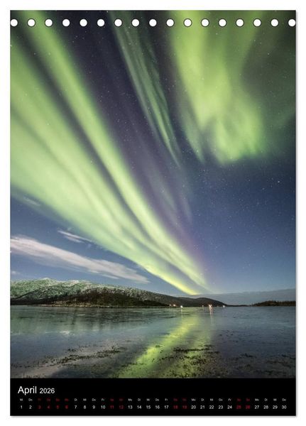 Produktbild: Nordlichtn&auml;chte (Tischkalender 2026 DIN A5 hoch), CALVENDO Monatskalender