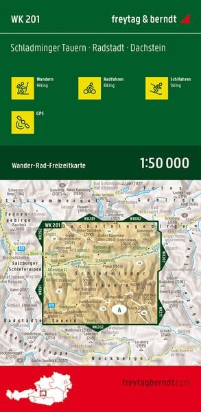 Schladminger Tauern. Radstadt. Dachstein 1 : 50 000. WK 201