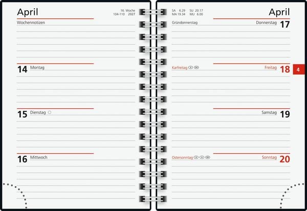 Produktbild: rido/id&eacute; 7013102027 Taschenkalender Mod. perfect/Technik I 2027 "Confetti" A6, Kunststoff