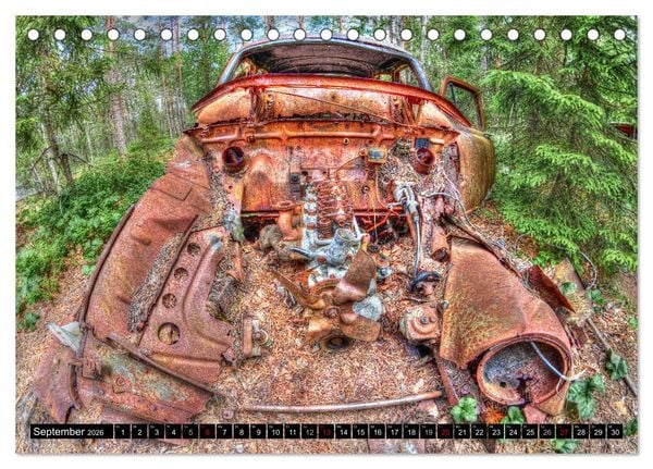 Produktbild: Autofriedhof Ryd (Tischkalender 2026 DIN A5 quer), CALVENDO Monatskalender