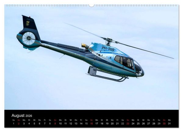 Produktbild: Helicopter 2026 (hochwertiger Premium Wandkalender 2026 DIN A2 quer), Kunstdruck in Hochglanz