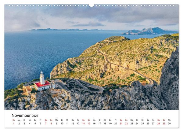 Produktbild: Halbinsel Formentor - Mallorcas n&ouml;rdliche Halbinsel (hochwertiger Premium Wandkalender 2026 DIN A2 quer), Kunstdruck in Hochglanz