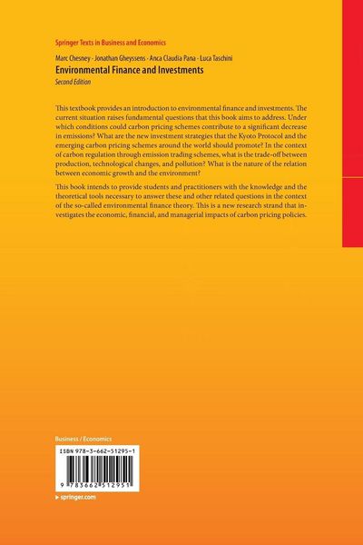 Produktbild: Environmental Finance and Investments