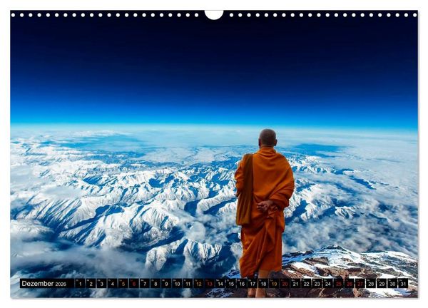 Produktbild: Buddhistische M&ouml;nche - das Leben f&uuml;r Buddha (Wandkalender 2026 DIN A3 quer), CALVENDO Monatskalender