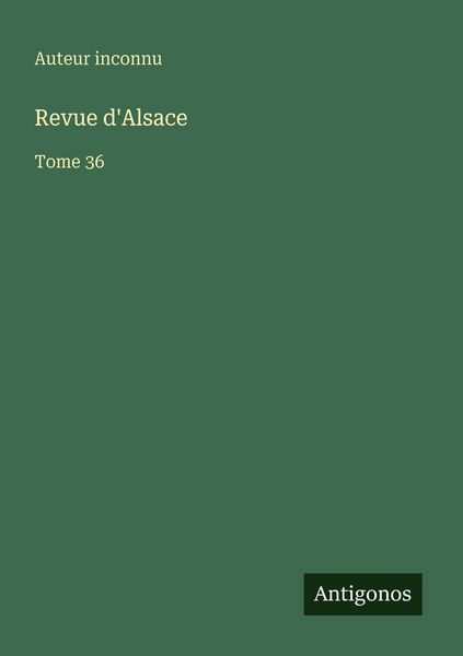 Produktbild: Revue d'Alsace