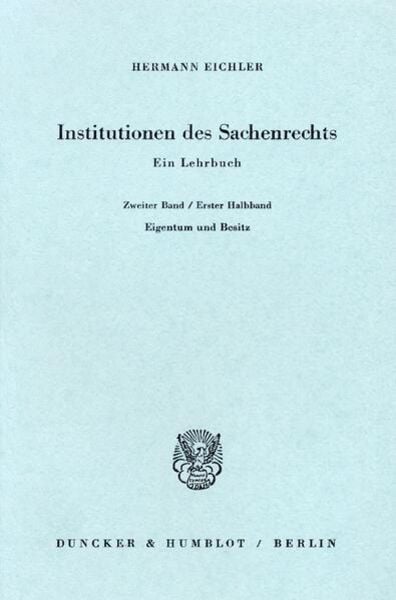 Institutionen des Sachenrechts.