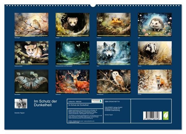 Produktbild: Im Schutz der Dunkelheit (hochwertiger Premium Wandkalender 2026 DIN A2 quer), Kunstdruck in Hochglanz