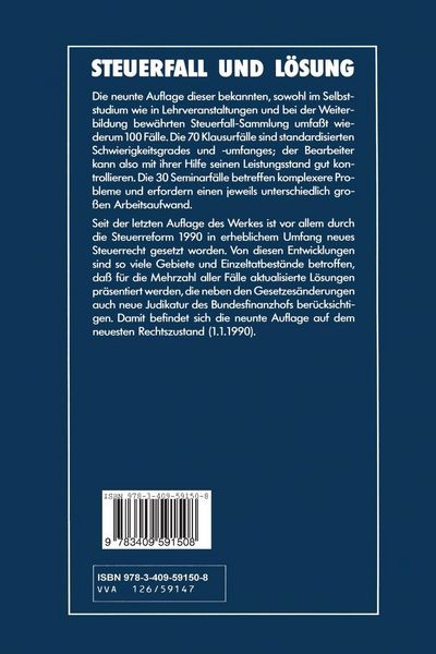 Produktbild: Steuerfall und L&ouml;sung