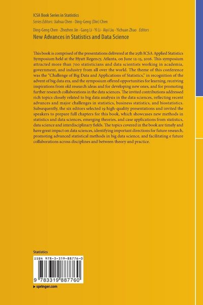 Produktbild: New Advances in Statistics and Data Science