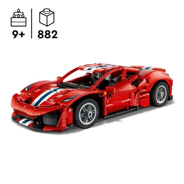 Produktbild: LEGO Technic 42235 Ferrari 488 PISTA Auto, Bauspielzeug f&uuml;r Kinder ab 9 Jahren, Ferrari-Merch
