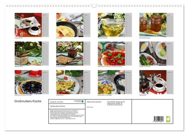 Produktbild: Gro&szlig;mutters K&uuml;che (Wandkalender 2026 DIN A2 quer), CALVENDO Monatskalender