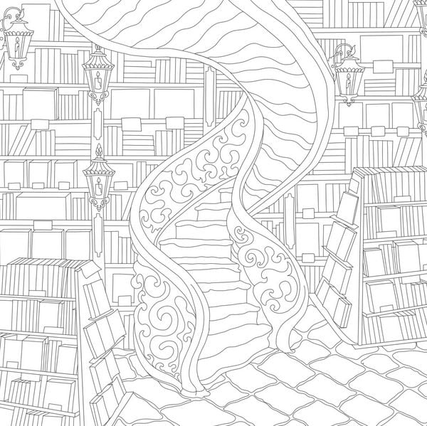Produktbild: Cozy Bookshops Colouring Bk Pb