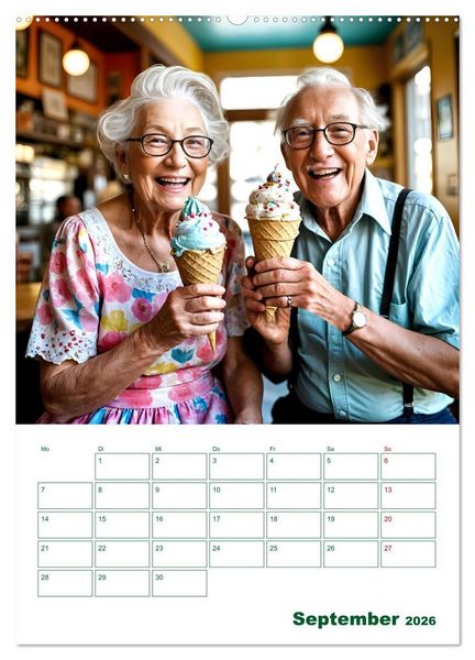 Produktbild: Alt, aber oho - Graue Haare, bunte Abenteuer (hochwertiger Premium Wandkalender 2026 DIN A2 hoch), Kunstdruck in Hochglanz