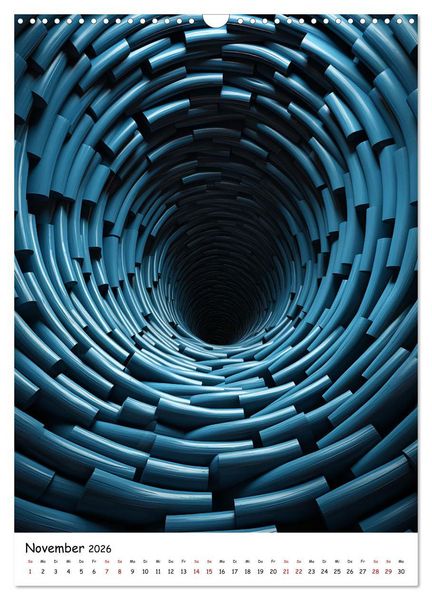 Produktbild: Abstrakte Illusionen (Wandkalender 2026 DIN A3 hoch), CALVENDO Monatskalender