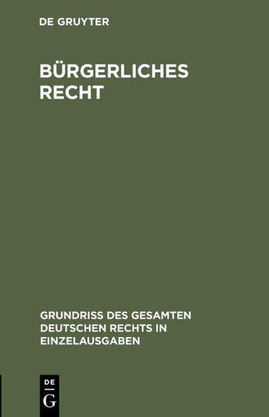 Produktbild: B&uuml;rgerliches Recht