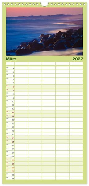Produktbild: Familienplaner 2027 - Sehnsucht D&auml;nemark - Danmark mit 5 Spalten (Wandkalender, 21 x 45 cm) CALVENDO