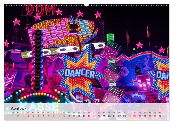 Produktbild: Lichterzauber auf dem Hamburger Dom (Wandkalender 2027 DIN A2 quer), CALVENDO Monatskalender